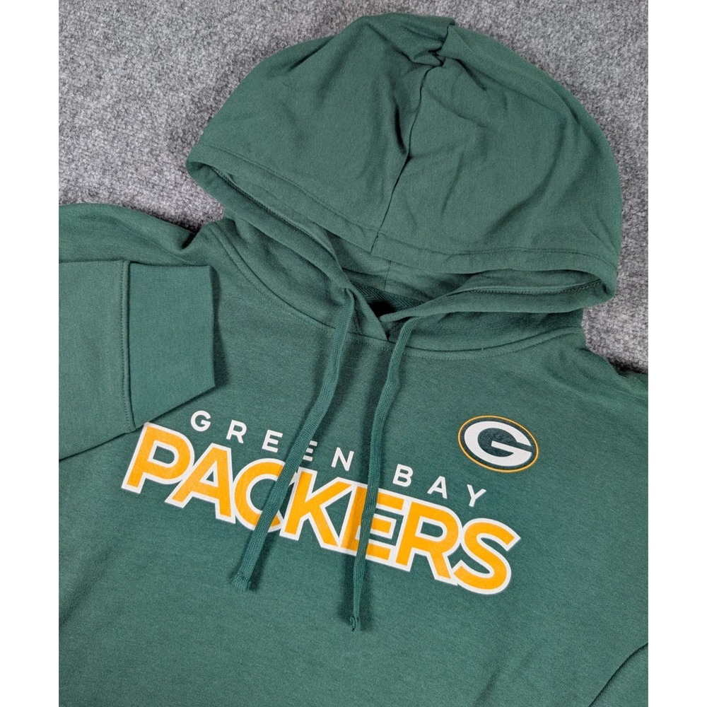 Green Bay Packers Hoodie Fanatics Mens Large Green Football NFL‎ NWT